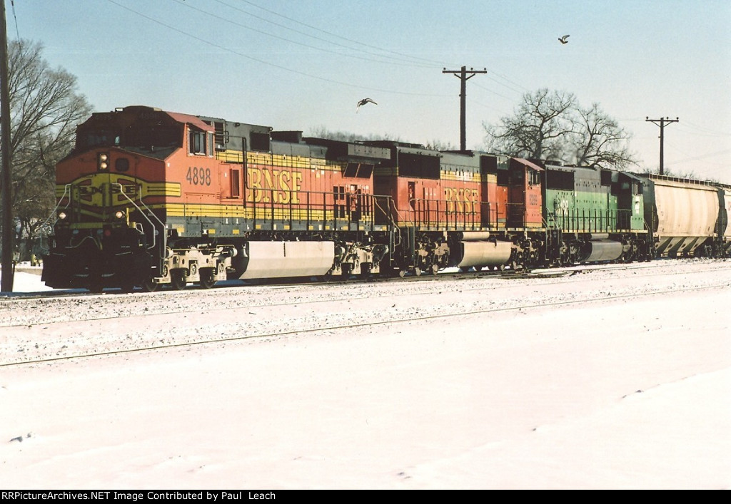 Grain train rolls west